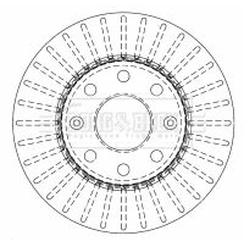 Borg & Beck 2 x Vented Front Brake Discs BBD4510
