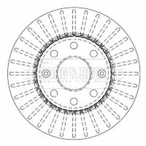 Borg & Beck 2 x Vented Front Brake Discs BBD4510