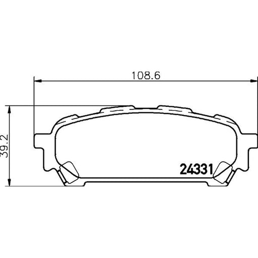 DON Rear Brake Pad Set PCP1960