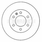 Borg & Beck 2 x Vented Front Brake Discs BBD4570
