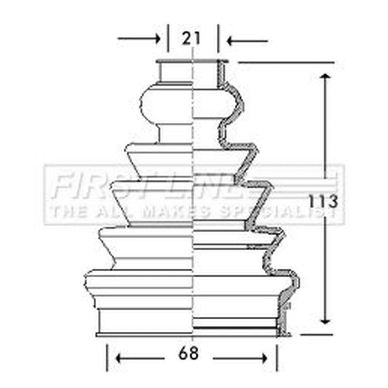 First Line Drive Shaft Bellow Kit Front Left FCB2789