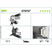 Valeo Front/Rear Wiper Motor Rear 579707