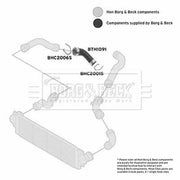 Borg & Beck Intercooler Turbo Charge Air Hose Lower BTH1091