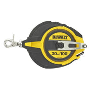 DEWALT Hand Tools Steel Long Tape Measure 30m/100ft (Width 12mm) - DWHT0-34144