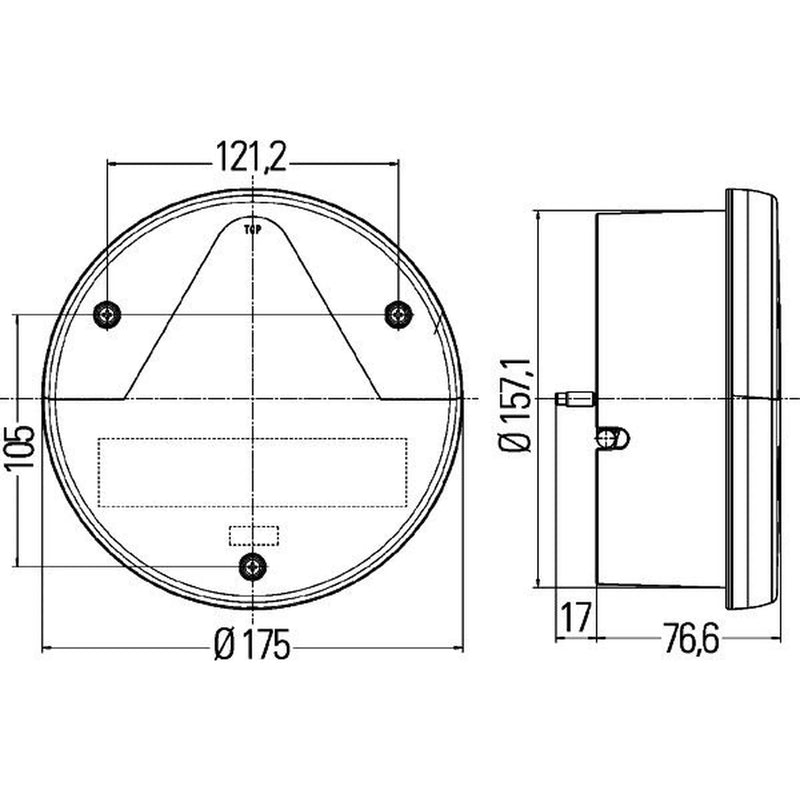 Hella Tail Light / Lamp P21W Right 2VA 012 497-051