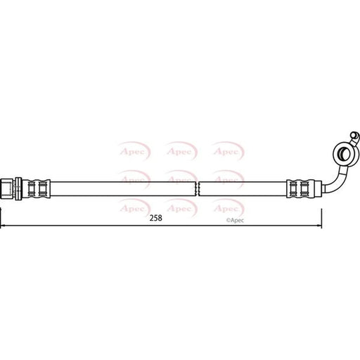 Apec Brake Hydraulic Hose Line Front Right HOS3603