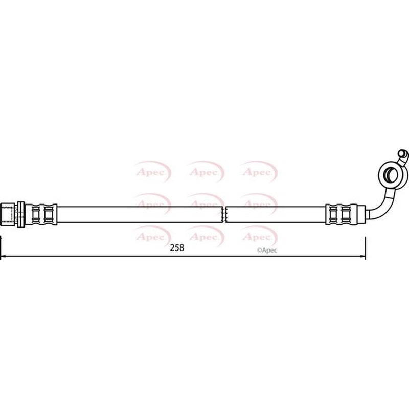 Apec Brake Hydraulic Hose Line Front Right HOS3603