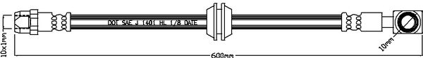 Abtex Brake Hydraulic Hose Line Front