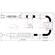 Apec Handbrake Cable Right Rear CAB1446