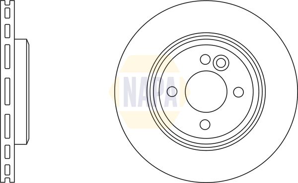NAPA 2 x Brake Discs fits MINI