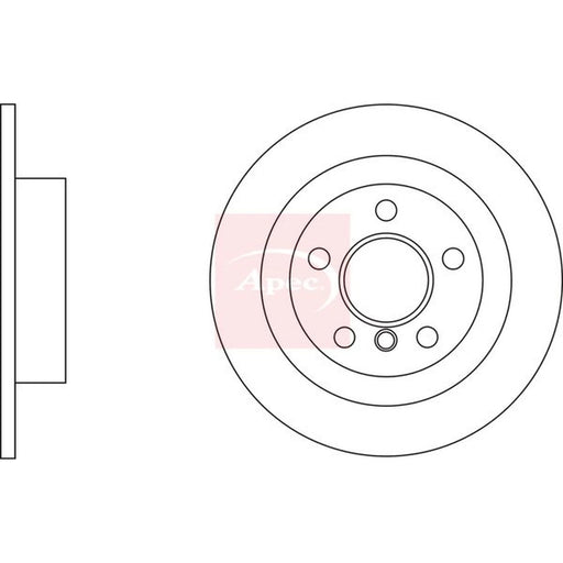 Apec 2 x Solid Rear Brake Discs DSK3206