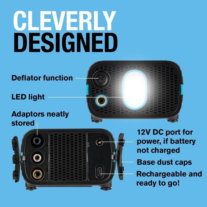 Ring Automotive RTC4000 cordless tyre inflator air compressor car pump. Recharge Ring  - Town Parts