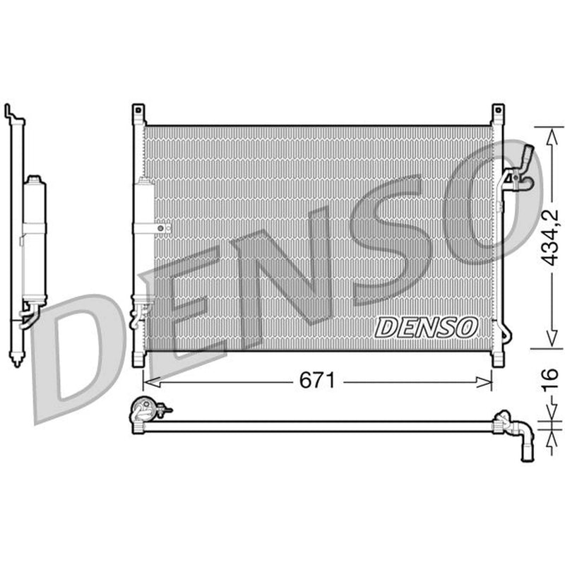 Denso Air Conditioning Condenser DCN46015