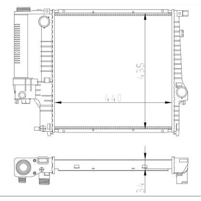 NRF Engine Radiator 53849A