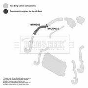 Borg & Beck Intercooler Turbo Charge Air Hose BTH1383