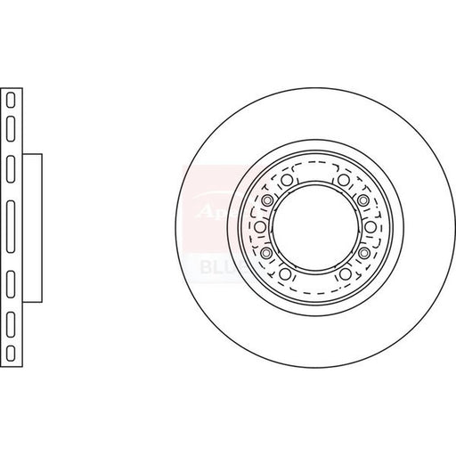 Apec 2 x Vented Front Brake Discs SDK6203