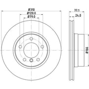 DON 2 x Internally Vented Front Brake Discs PCD10432