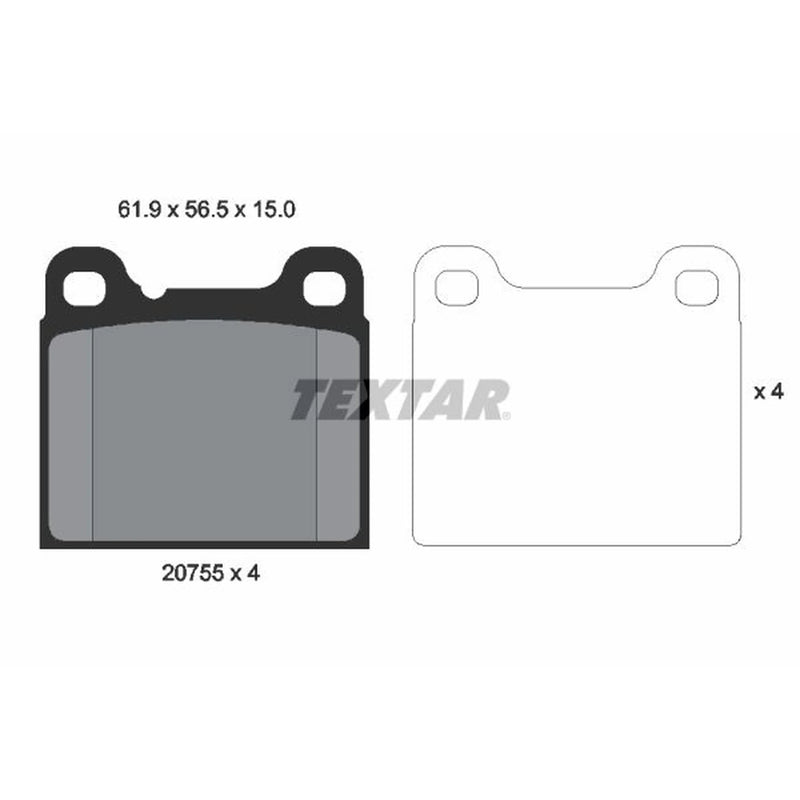 Textar Rear Brake Pad Set 2075506