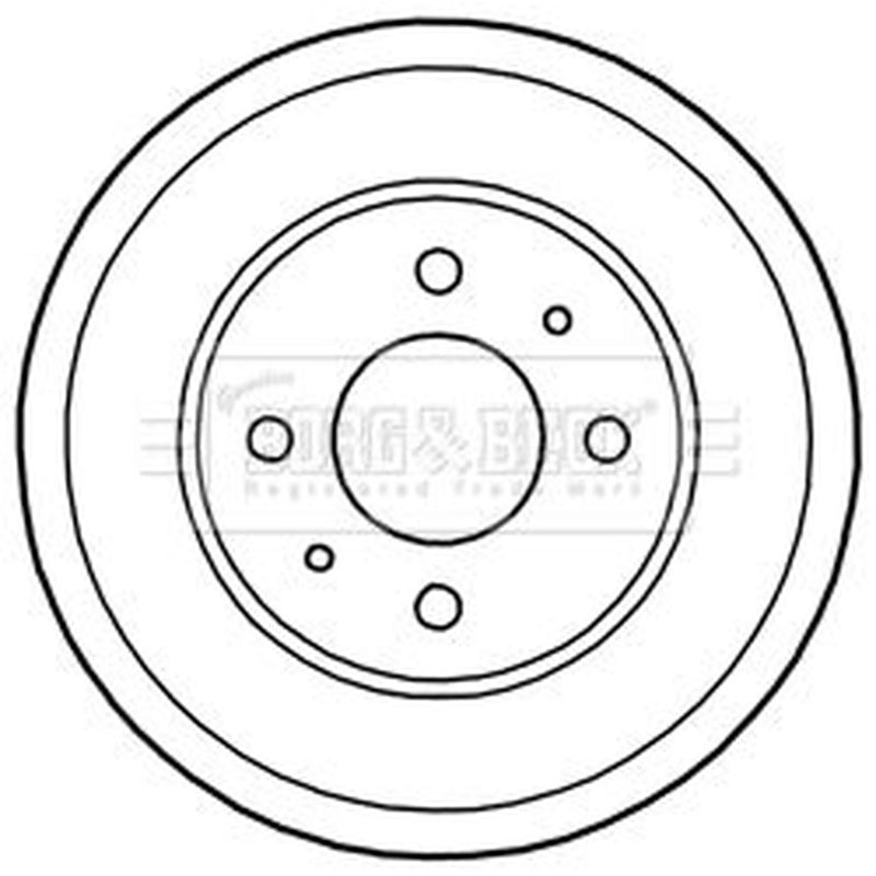 Borg & Beck Brake Drum Assembly Rear BBR7222