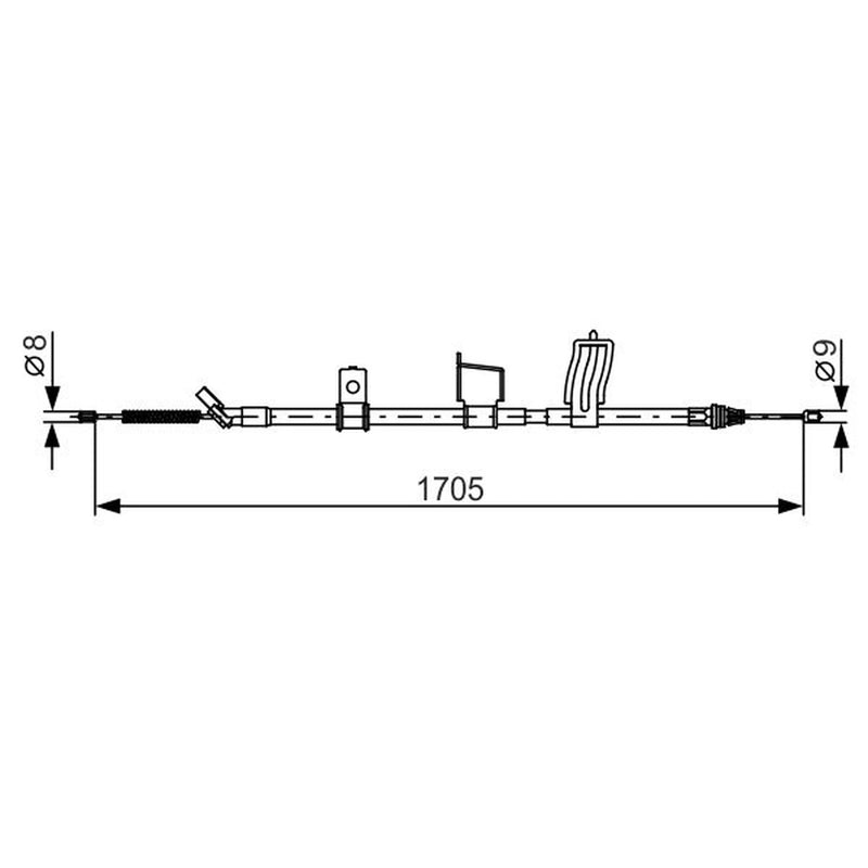 Bosch Handbrake Cable Rear 1 987 482 339