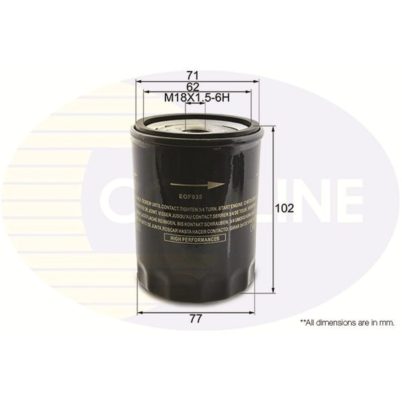 Comline Engine Oil Filter EOF035