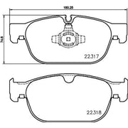 DON Front Brake Pad Set PCP2225