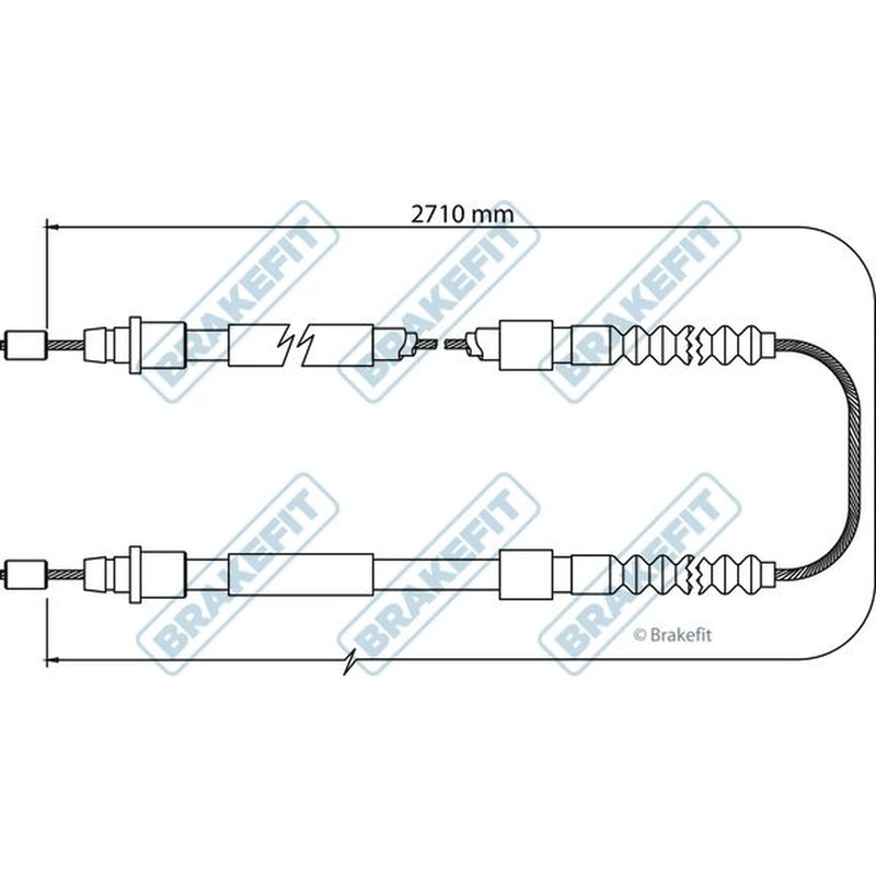 Apec Handbrake Cable Left Rear BBC3106