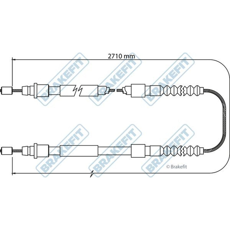 Apec Handbrake Cable Left Rear BBC3106