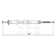 Apec Handbrake Cable Right Rear CAB1602