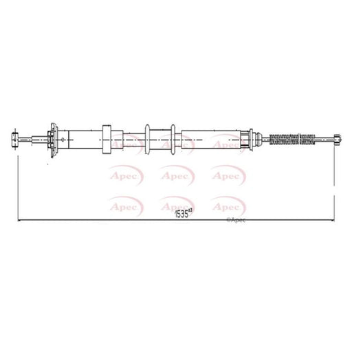 Apec Handbrake Cable Right Rear CAB1602