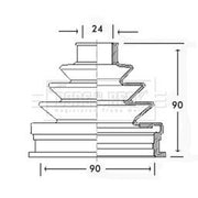 Borg & Beck Drive Shaft Bellow Kit Front Left BCB2255