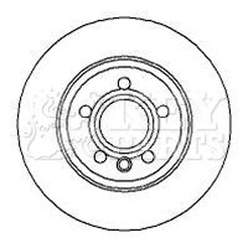 Key Parts 2 x Solid Rear Brake Discs KBD4278