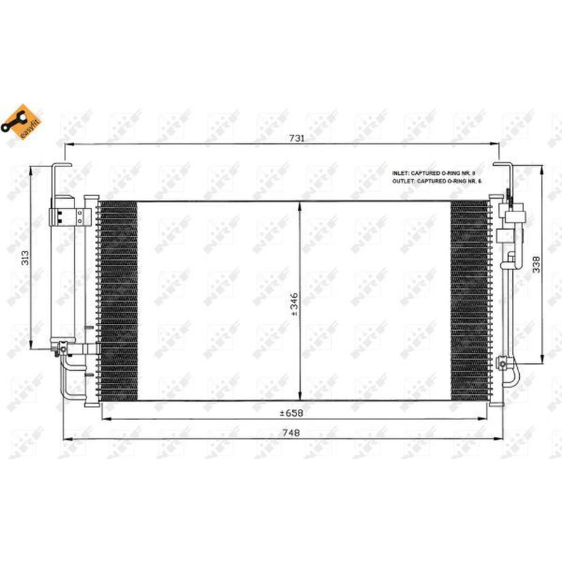 NRF Air Conditioning Condenser 35473