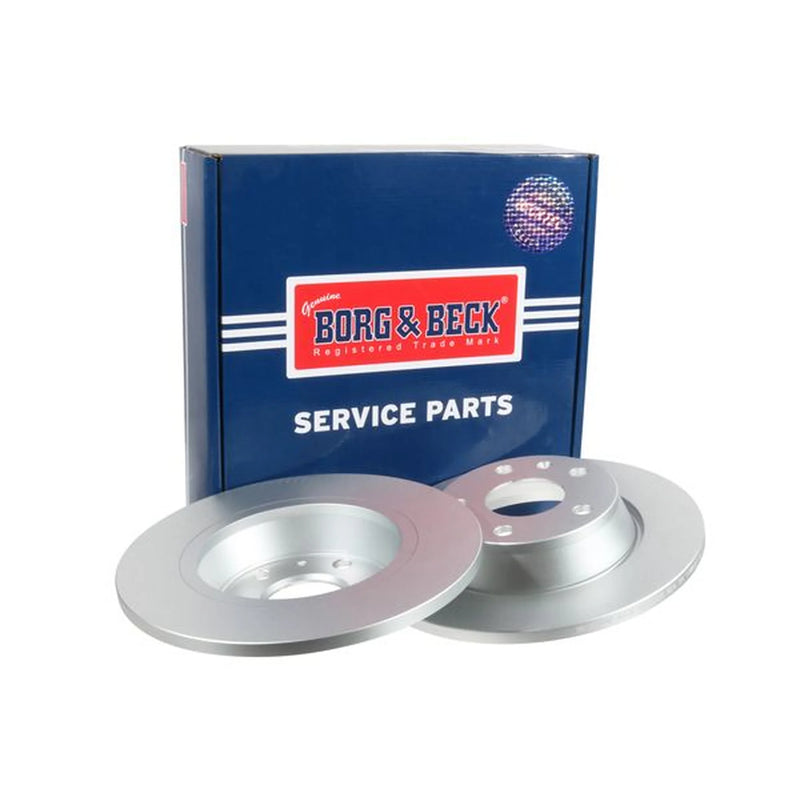 Borg & Beck 2 x Solid Rear Brake Discs BBD6339