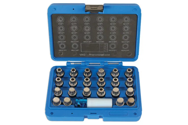Laser Tools Locking Wheel Nut Key Set 23pc - for VAG - PL