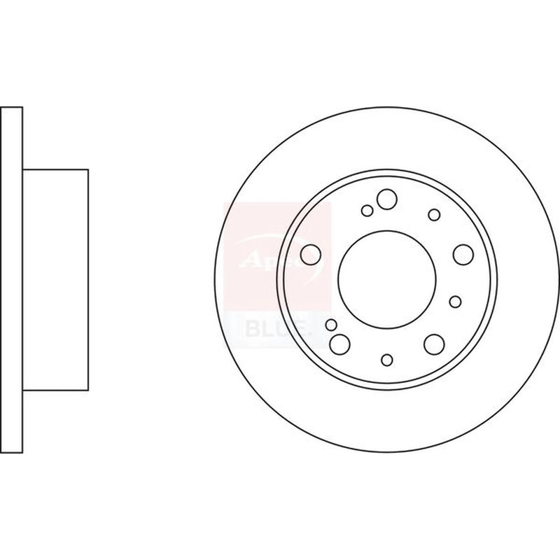 Apec 2 x Solid Front Brake Discs SDK6877