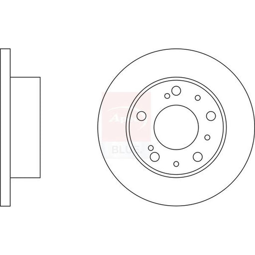 Apec 2 x Solid Front Brake Discs SDK6877