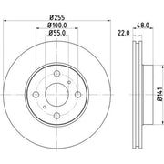 DON 2 x Front Brake Discs PCD13302