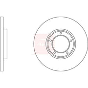 Apec 2 x Solid Front Brake Discs DSK620