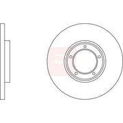 Apec 2 x Solid Front Brake Discs DSK620