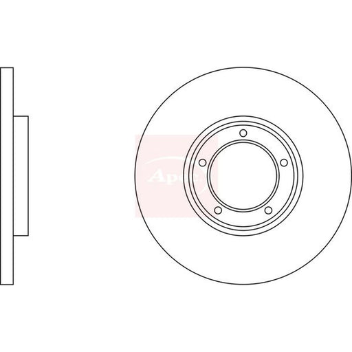 Apec 2 x Solid Front Brake Discs DSK620