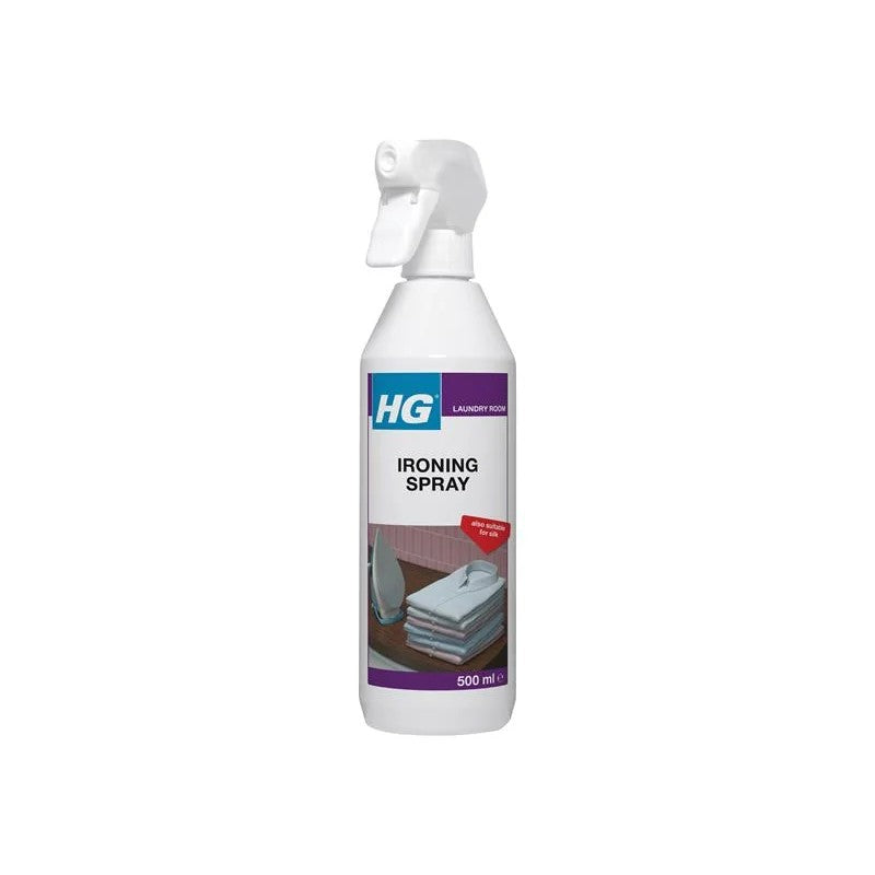 H G Ironing Spray 0.5L - Smooths Cotton, Silk, Linen & Viscose