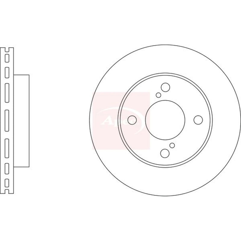 Apec 2 x Vented Front Brake Discs DSK3448