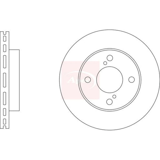 Apec 2 x Vented Front Brake Discs DSK3448