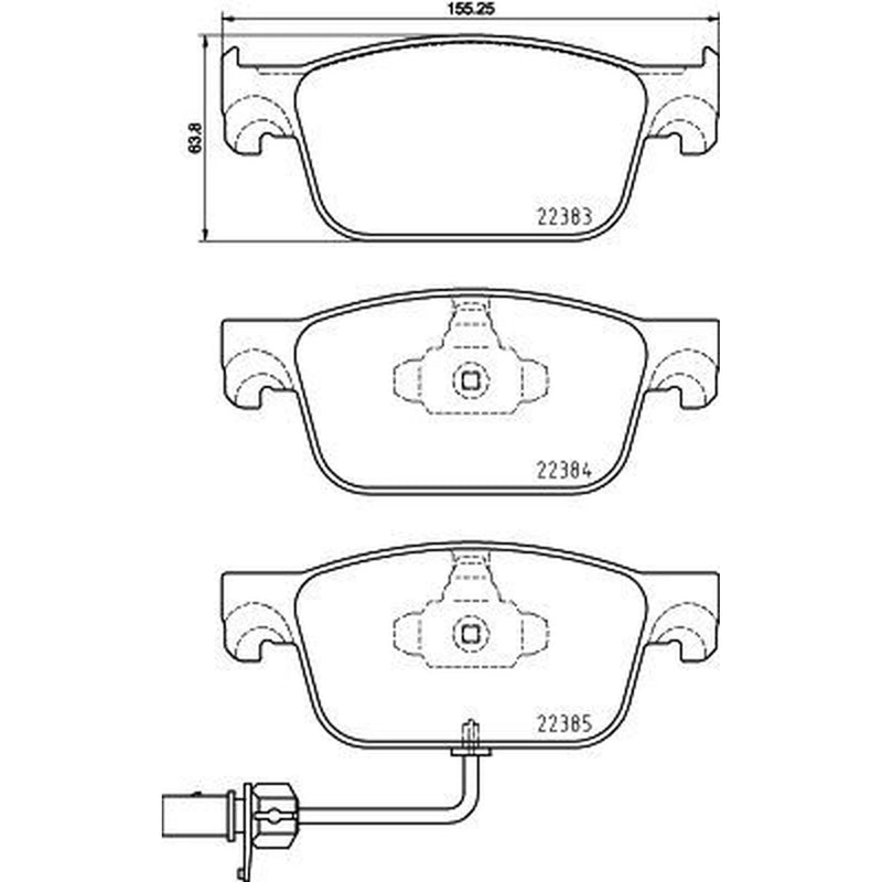 Brembo 4 x Front Brake Pad Set P85153