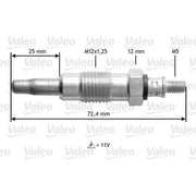 Valeo Diesel Engine Glow Plug 345119