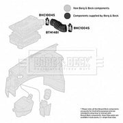 Borg & Beck Air Filter Intake Hose NBR (nitrile butadiene rubb BTH1481