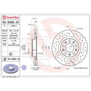 Brembo Xtra 2 x / Rear Brake Discs 09.9366.2X