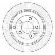 Key Parts 2 x Vented Rear Brake Discs KBD4532