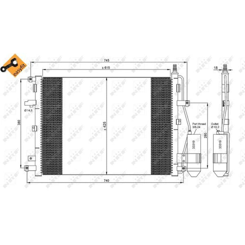 NRF Air Conditioning Condenser 35876